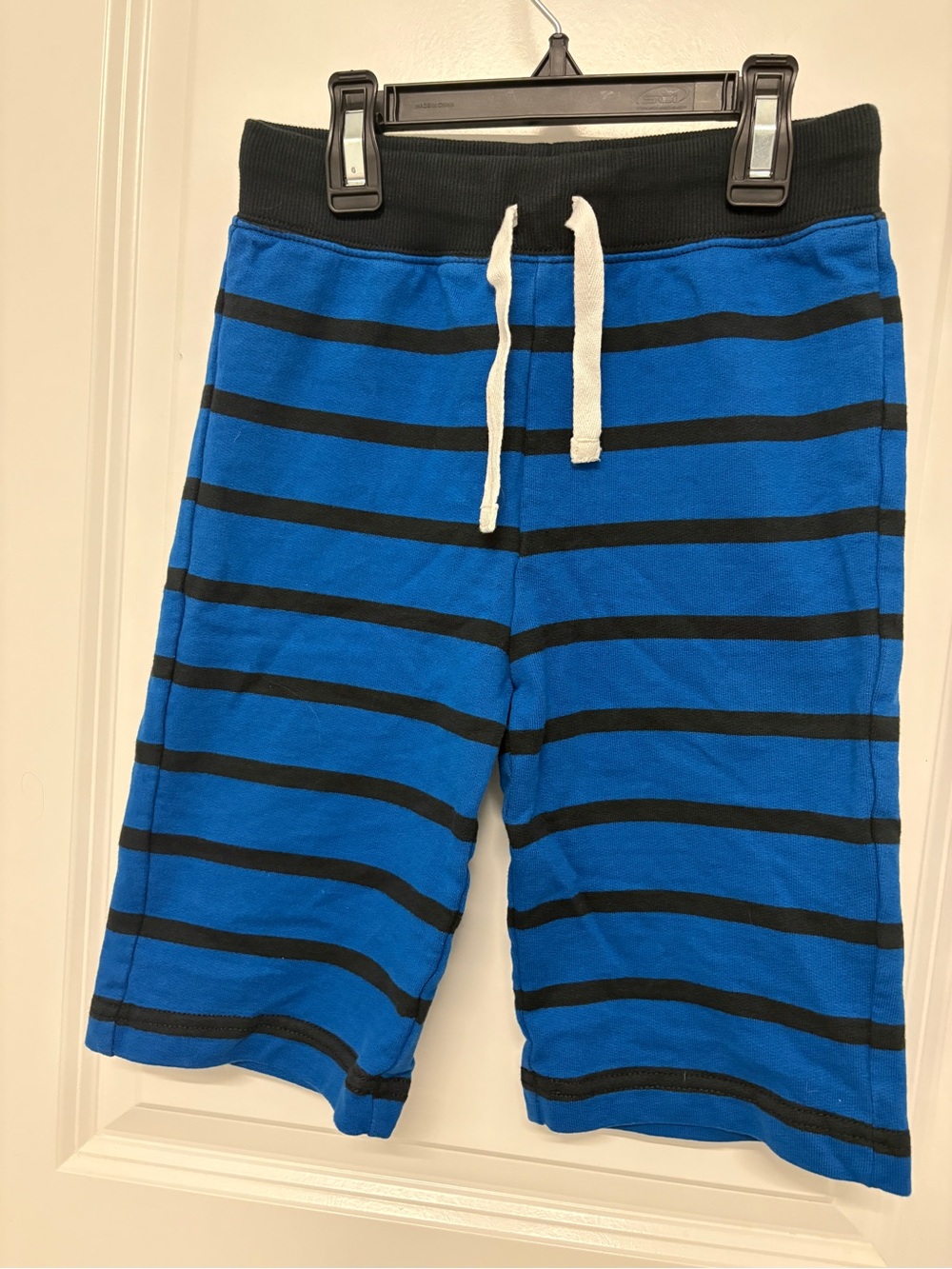 Hanna Andersson Blue & Black Striped Drawstring Shorts